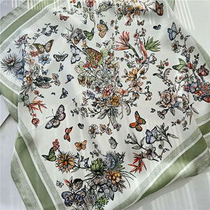 MaraSilk Pure Mulberry Silk Scarf Square Crepe Satin MS61-5