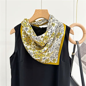 MaraSilk Pure Mulberry Silk Scarf Square Crepe Satin MS61-54