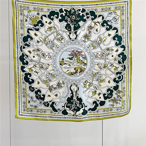 MaraSilk Pure Mulberry Silk Scarf Square Crepe Satin MS61-56