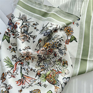 MaraSilk Pure Mulberry Silk Scarf Square Crepe Satin MS61-6