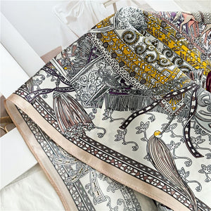 MaraSilk Pure Mulberry Silk Scarf Square Crepe Satin MS61-75