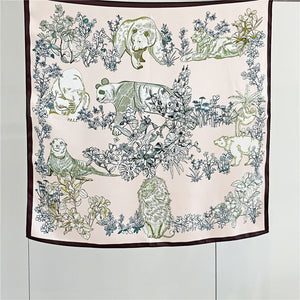 MaraSilk Pure Mulberry Silk Scarf Square Crepe Satin MS61-76