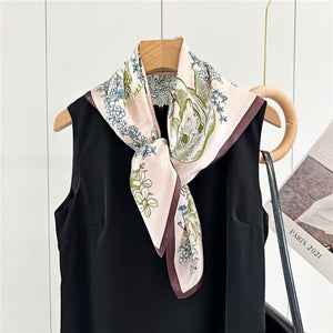 MaraSilk Pure Mulberry Silk Scarf Square Crepe Satin MS61-77