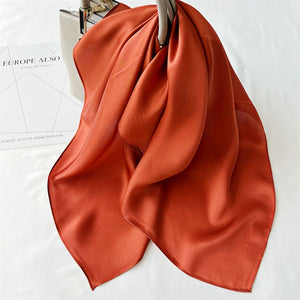 MaraSilk Pure Mulberry Silk Scarf Square Crepe Satin MS62-6