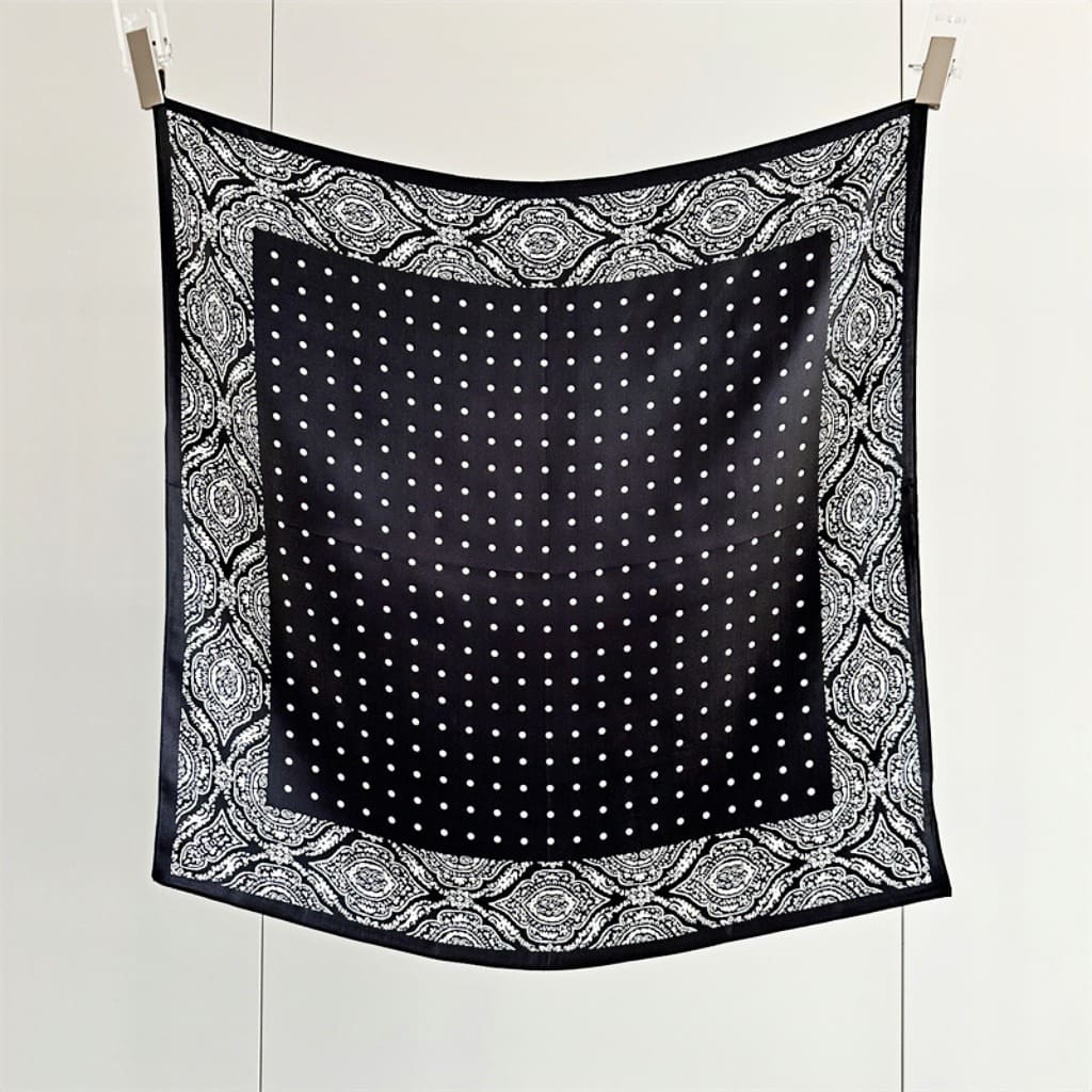 MaraSilk Pure Mulberry Silk Scarf Square Crepe Satin MS64-1