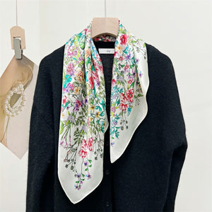 MaraSilk Pure Mulberry Silk Scarf - Square Crepe Satin MS68 25" x 25" MS6801