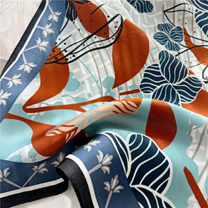 MaraSilk Pure Mulberry Silk Scarf - Square Crepe Satin MS71