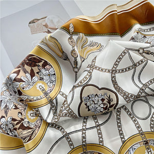 MaraSilk Pure Mulberry Silk Scarf - Square Crepe Satin MS71