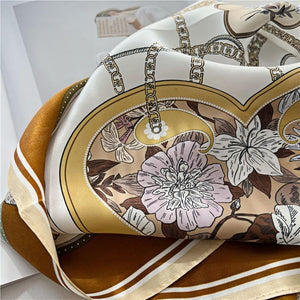 MaraSilk Pure Mulberry Silk Scarf - Square Crepe Satin MS71