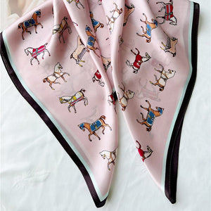 MaraSilk Pure Mulberry Silk Scarf - Square Crepe Satin MS73