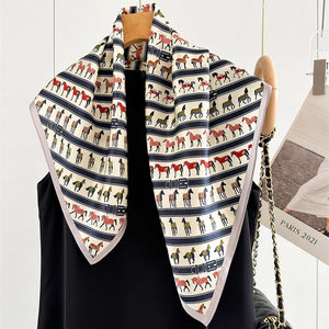 MaraSilk Pure Mulberry Silk Scarf - Square Crepe Satin MS74