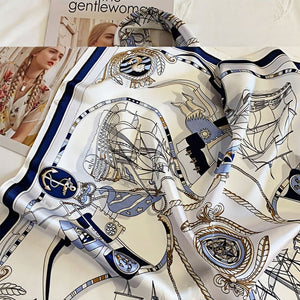 MaraSilk Pure Mulberry Silk Scarf - Square Crepe Satin MS76