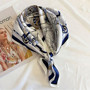 MaraSilk Pure Mulberry Silk Scarf - Square Crepe Satin MS76