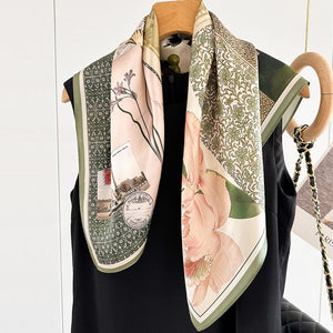 MaraSilk Pure Mulberry Silk Scarf - Square Crepe Satin MS79