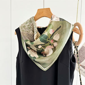 MaraSilk Pure Mulberry Silk Scarf - Square Crepe Satin MS79