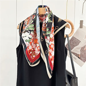 MaraSilk Pure Mulberry Silk Scarf - Square Crepe Satin MS81