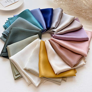 MaraSilk Pure Mulberry Silk Scarf - Square Crepe Satin MS810