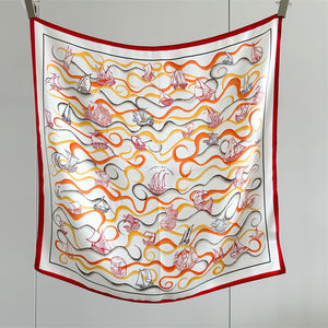 MaraSilk Pure Mulberry Silk Scarf - Square Crepe Satin MS831 25" x 25" MS83101