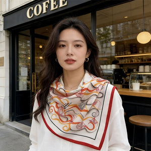 MaraSilk Pure Mulberry Silk Scarf - Square Crepe Satin MS831