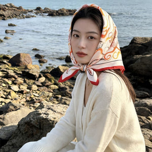 MaraSilk Pure Mulberry Silk Scarf - Square Crepe Satin MS831