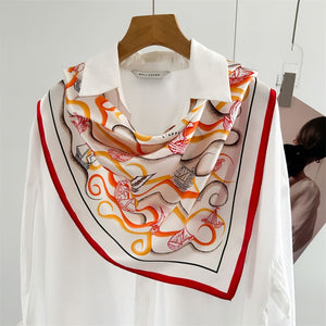 MaraSilk Pure Mulberry Silk Scarf - Square Crepe Satin MS831