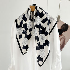 MaraSilk Pure Mulberry Silk Scarf - Square Crepe Satin MS832