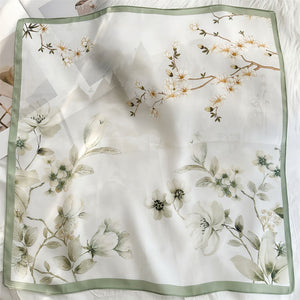 MaraSilk Pure Mulberry Silk Scarf - Square Crepe Satin MS833