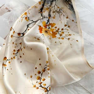 MaraSilk Pure Mulberry Silk Scarf - Square Crepe Satin MS833