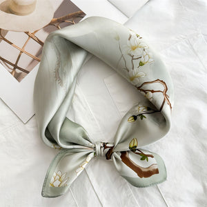 MaraSilk Pure Mulberry Silk Scarf - Square Crepe Satin MS833 20" x 20" MS83309