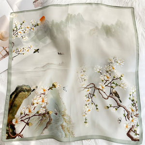 MaraSilk Pure Mulberry Silk Scarf - Square Crepe Satin MS833