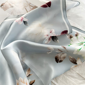 MaraSilk Pure Mulberry Silk Scarf - Square Crepe Satin MS833