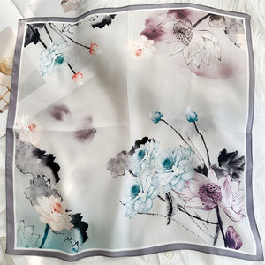 MaraSilk Pure Mulberry Silk Scarf - Square Crepe Satin MS833