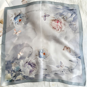 MaraSilk Pure Mulberry Silk Scarf - Square Crepe Satin MS833