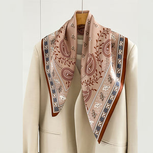 MaraSilk Pure Mulberry Silk Scarf - Square Crepe Satin MS838