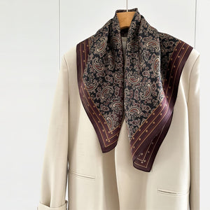 MaraSilk Pure Mulberry Silk Scarf - Square Crepe Satin MS845