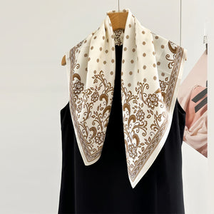 MaraSilk Pure Mulberry Silk Scarf - Square Crepe Satin MS845