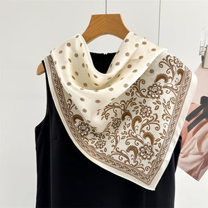 MaraSilk Pure Mulberry Silk Scarf - Square Crepe Satin MS845