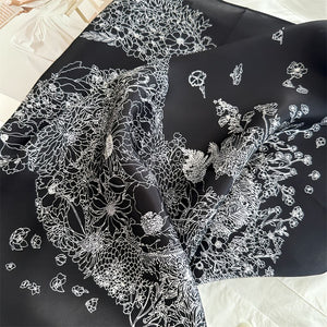 MaraSilk Pure Mulberry Silk Scarf - Square Crepe Satin MS845