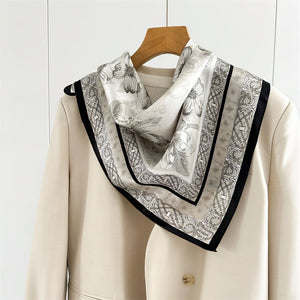 MaraSilk Pure Mulberry Silk Scarf - Square Crepe Satin MS845