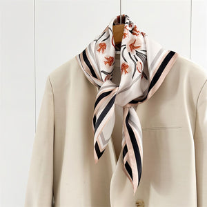 MaraSilk Pure Mulberry Silk Scarf - Square Crepe Satin MS845