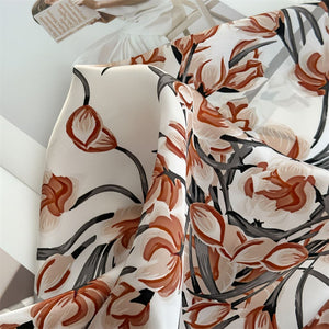 MaraSilk Pure Mulberry Silk Scarf - Square Crepe Satin MS845