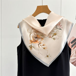 MaraSilk Pure Mulberry Silk Scarf - Square Crepe Satin MS845