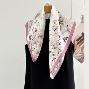 MaraSilk Pure Mulberry Silk Scarf - Square Crepe Satin MS845