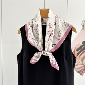 MaraSilk Pure Mulberry Silk Scarf - Square Crepe Satin MS845