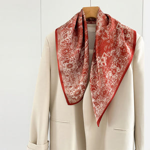 MaraSilk Pure Mulberry Silk Scarf - Square Crepe Satin MS845