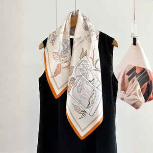 MaraSilk Pure Mulberry Silk Scarf - Square Crepe Satin MS852
