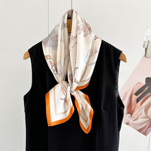 MaraSilk Pure Mulberry Silk Scarf - Square Crepe Satin MS852