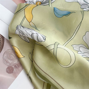 MaraSilk Pure Mulberry Silk Scarf - Square Crepe Satin MS852