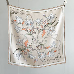 MaraSilk Pure Mulberry Silk Scarf - Square Crepe Satin MS852 25" x 25" MS85205