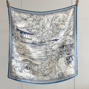 MaraSilk Pure Mulberry Silk Scarf - Square Crepe Satin MS852 25" x 25" MS85209
